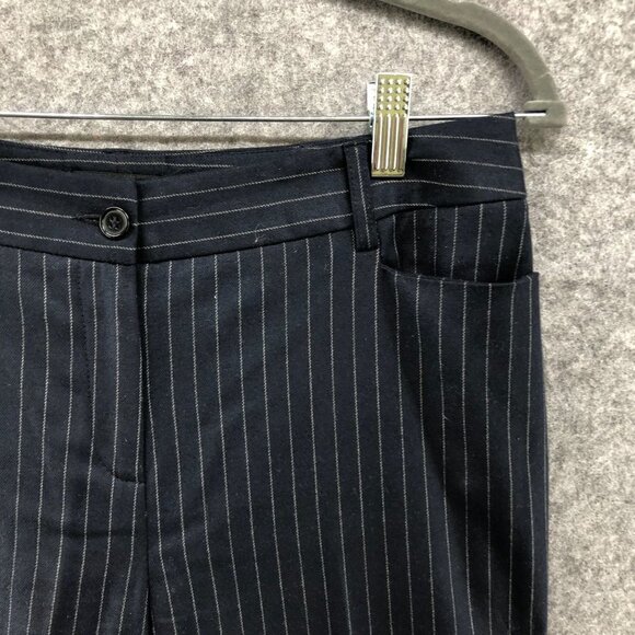 1.2.3 Paris Pinstriped Dress Pant Navy Blue Womens Size EU 40 US 10 Tapered Leg - Picture 5 of 11